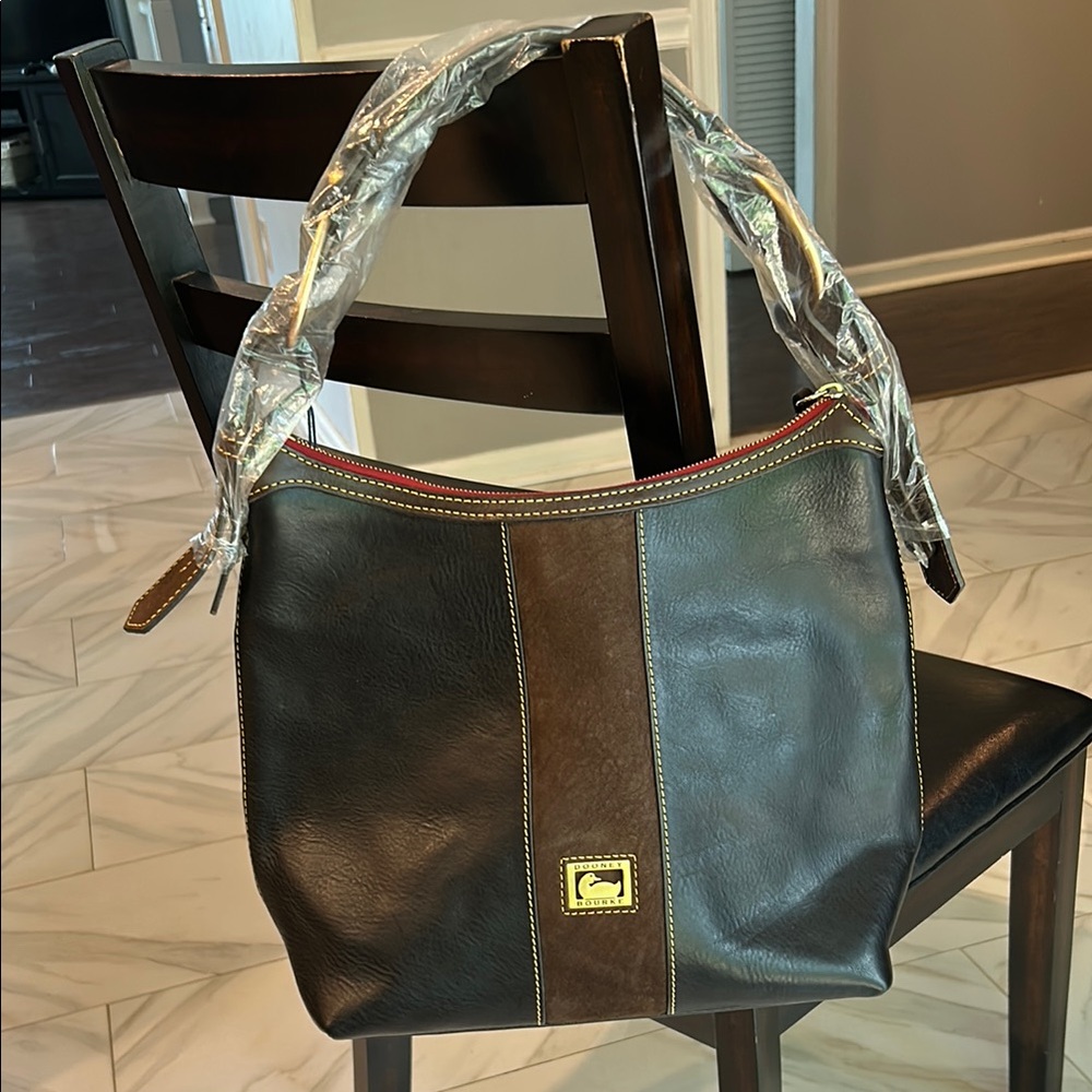 Dooney & Bourke Brown Leather Maya Hobo Bag